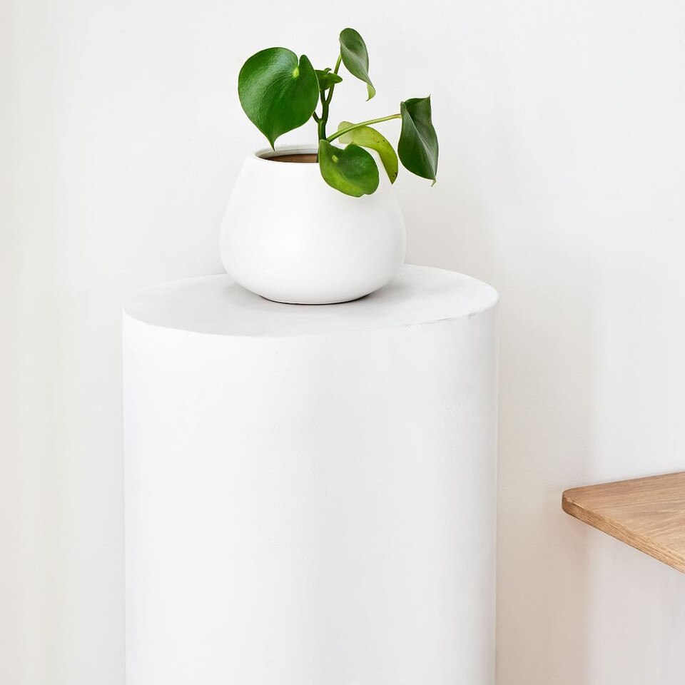 Pure White Ceramic Planters West Elm UK